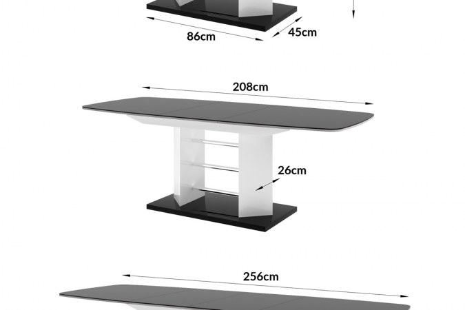 LINOSA 3 160 table (high gloss)